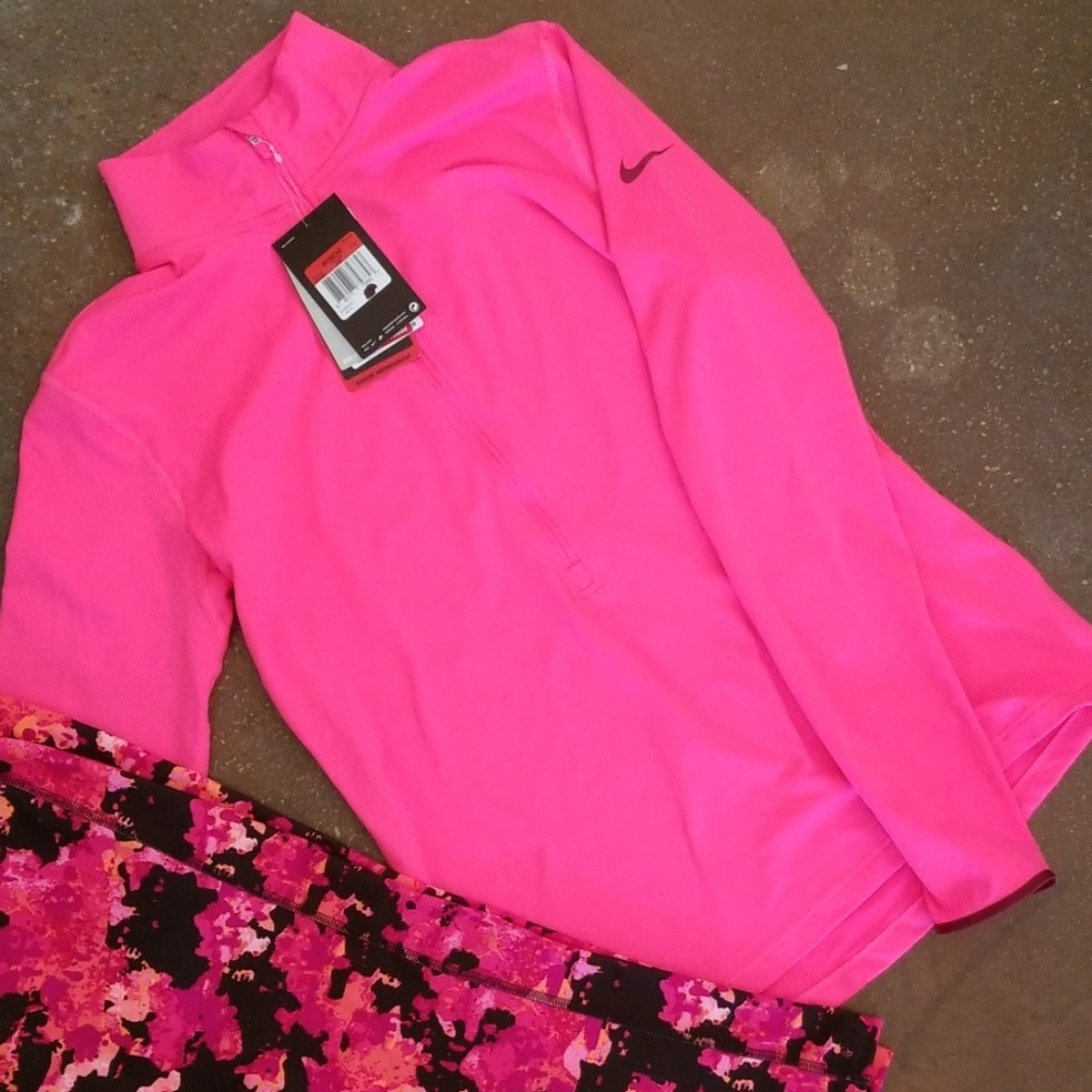 NWT Womens Nike Pro Half Zip Training Top